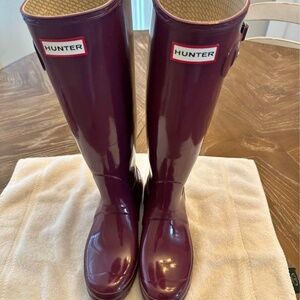 Hunter Boots Tall High Gloss- Violet